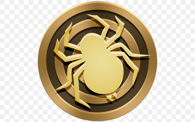 Spider Apple Patience Mac App Store, PNG, 512x512px, Spider, Apple, Brass, Card Game, Gold Download Free