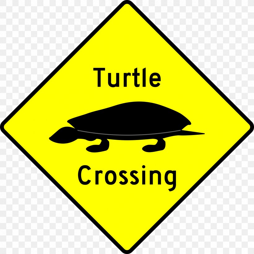 Turtle Warning Sign Traffic Sign Clip Art, PNG, 2400x2400px, Turtle, Area, Artwork, Brand, Level Crossing Download Free