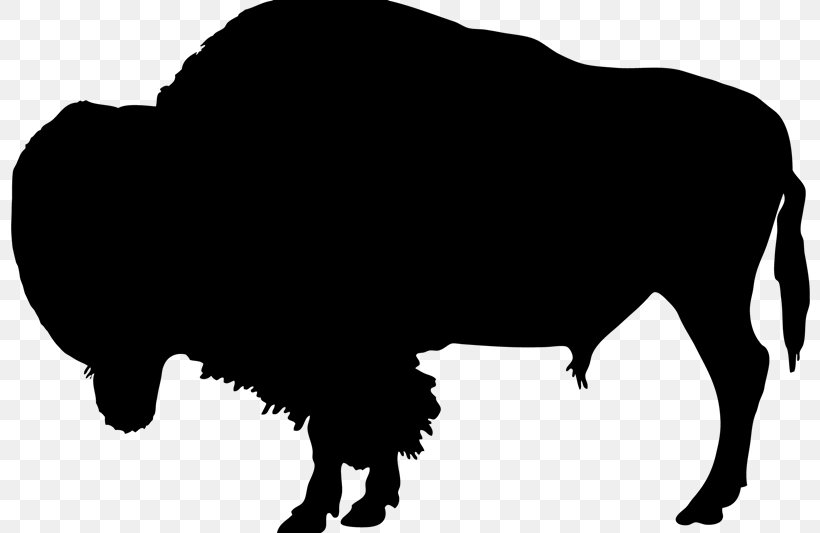 Wild Boar Silhouette Clip Art, PNG, 800x533px, Wild Boar, Bison, Black, Black And White, Bull Download Free