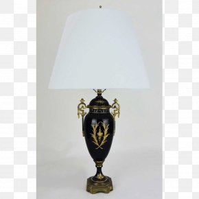 Hand Painted Lamp - Bernardi's Antiques Light Fixture Porcelain Lighting PNG