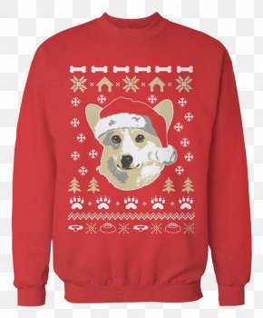 Christmas Corgi - Christmas Jumper Sweater Christmas Day Clothing Bluza PNG
