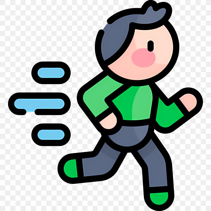 Running Man - Running Cartoon Character Illustration PNG