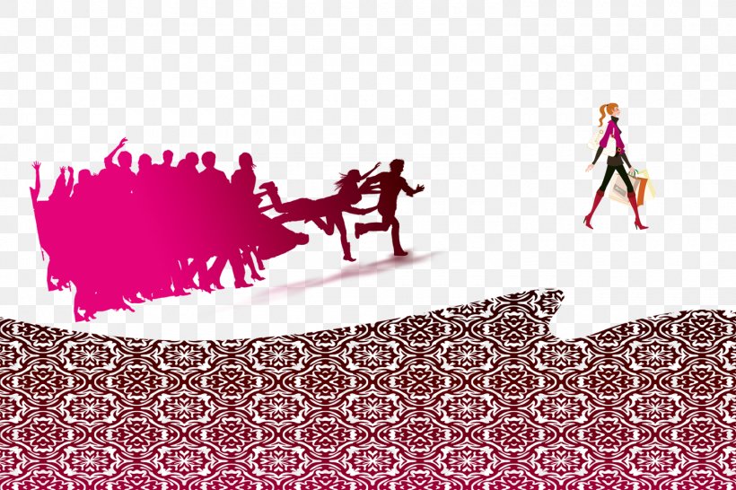 Silhouette, PNG, 1500x1000px, Silhouette, Brand, Crowd, Magenta, Pink Download Free