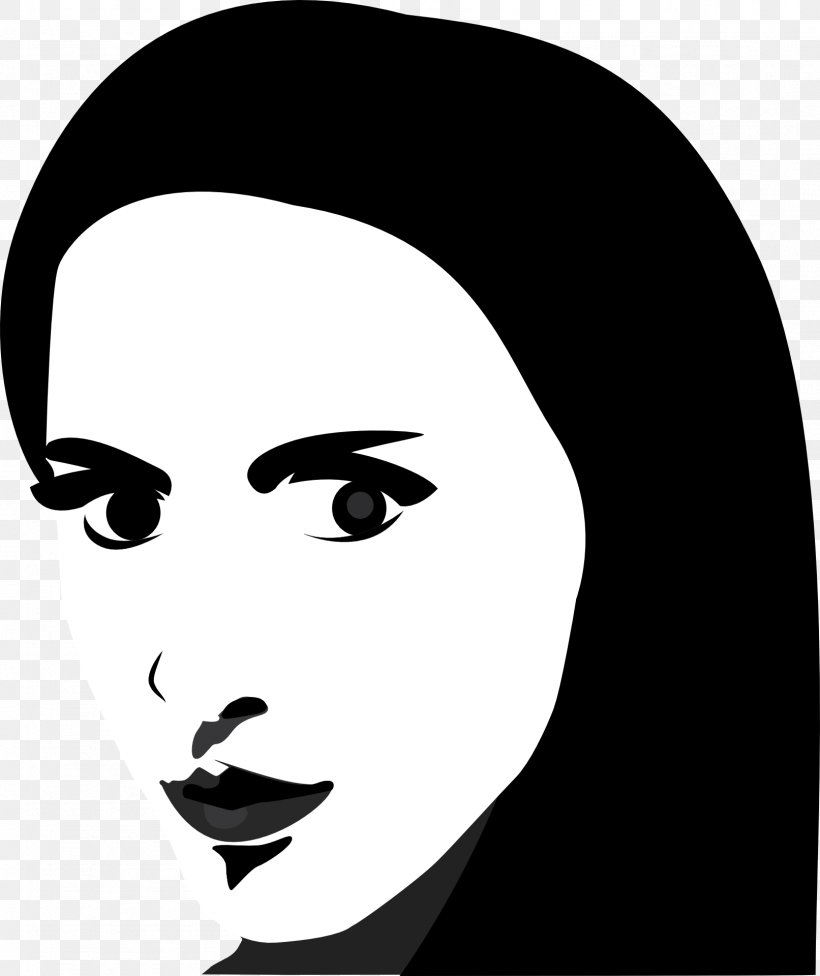 Face Eye Contact Clip Art, PNG, 1613x1920px, Face, Art, Black, Black And White, Black Hair Download Free