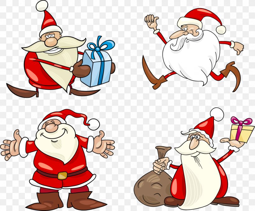 Santa Claus Christmas Card Clip Art, PNG, 1000x828px, Santa Claus, Area, Artwork, Cartoon, Christmas Download Free