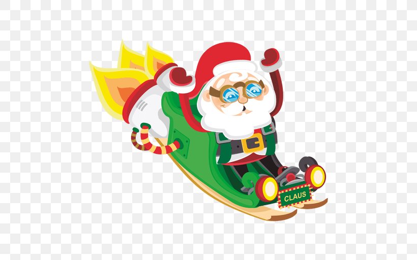 Santa Claus Sled Christmas Rocket, PNG, 512x512px, Santa Claus, Christmas, Christmas Decoration, Christmas Ornament, Fictional Character Download Free