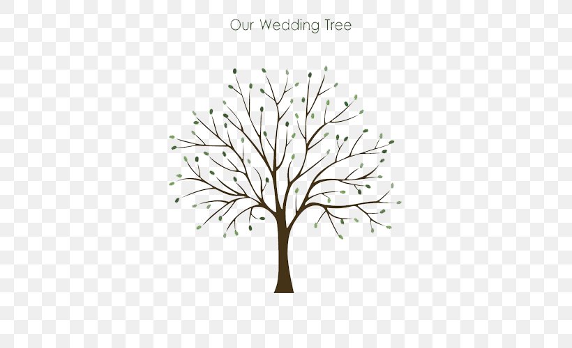 Guestbook Wedding Fingerprint Tree, PNG, 500x500px, Guestbook, Black And White, Book, Branch, Bridal Shower Download Free