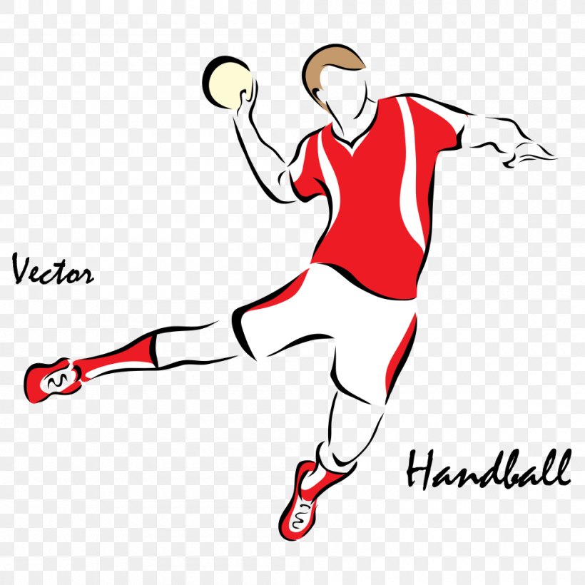 Handball Olympic Sports Illustration, PNG, 1000x1000px, Watercolor, Cartoon, Flower, Frame, Heart Download Free