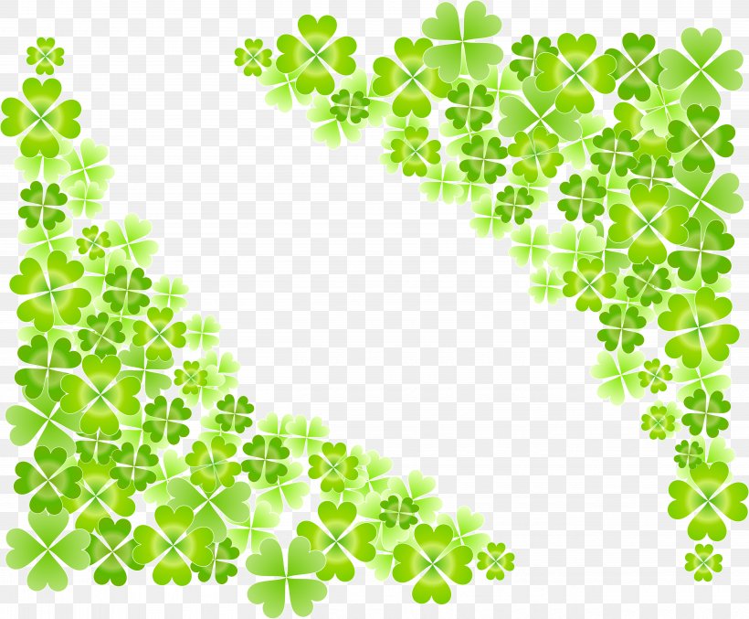 Four-leaf Clover, PNG, 5242x4330px, Clover, Area, Branch, Cao Zhang, Dots Per Inch Download Free