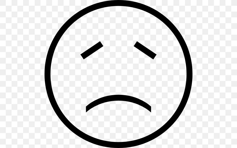 Smiley Emoticon Sadness Clip Art, PNG, 512x512px, Smiley, Area, Black And White, Crying, Drawing Download Free