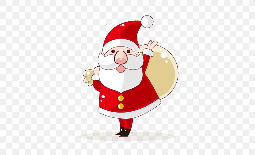 Santa Claus Christmas Ornament Mrs. Claus, PNG, 500x500px, Santa Claus, Bag, Cartoon, Christmas, Christmas Decoration Download Free