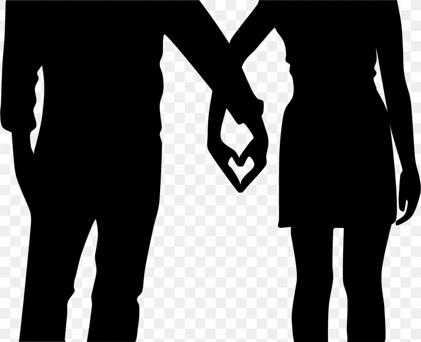 Silhouette Couple Holding Hands Clip Art, PNG, 2142x1740px, Silhouette, Arm, Black, Black And White, Brand Download Free
