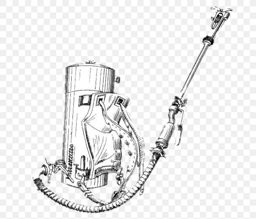 World War I Flamethrower Weapon, PNG, 692x703px, World War I, Auto Part, Black And White, Drawing, Flame Download Free