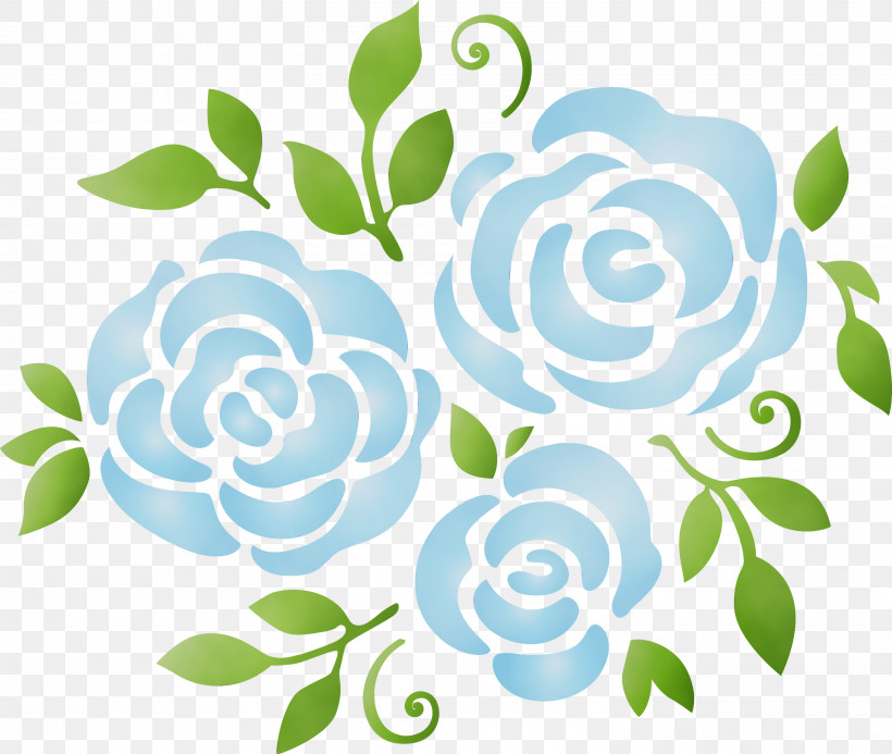Blue Rose, PNG, 3000x2536px, Wedding Invitation Flower, Blue Rose, Floral Design, Flower, Green Download Free