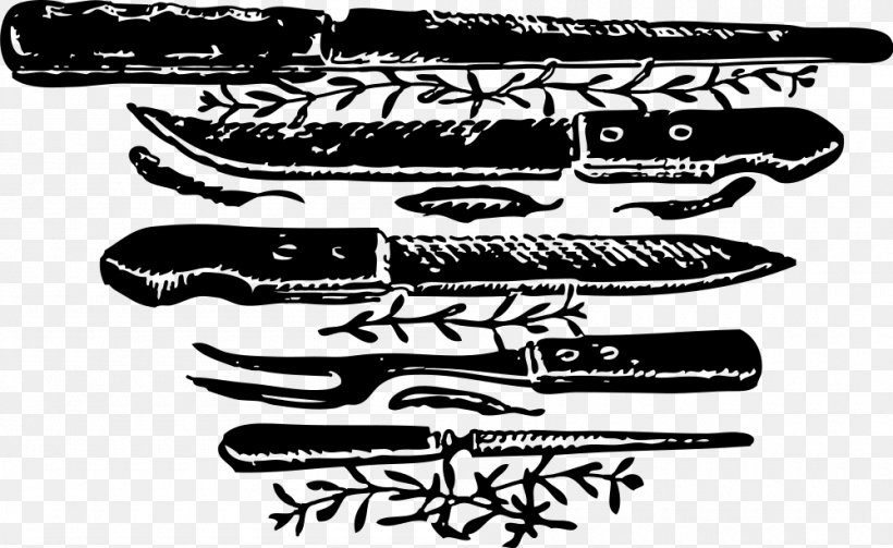 Kitchen Knives Windows Metafile Knife Clip Art, PNG, 1000x614px, Kitchen, Black, Black And White, Brand, Cutlery Download Free