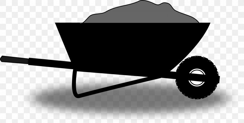 Wheelbarrow Clip Art, PNG, 2400x1210px, Wheelbarrow, Black And White, Cart, Document, Information Download Free