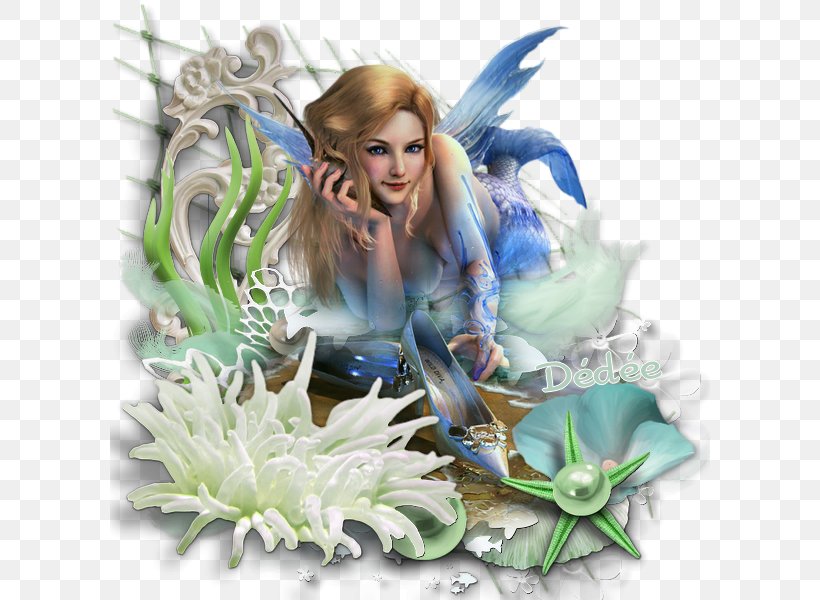 Fairy Mermaid Painting Lutin, PNG, 600x600px, Watercolor, Cartoon, Flower, Frame, Heart Download Free