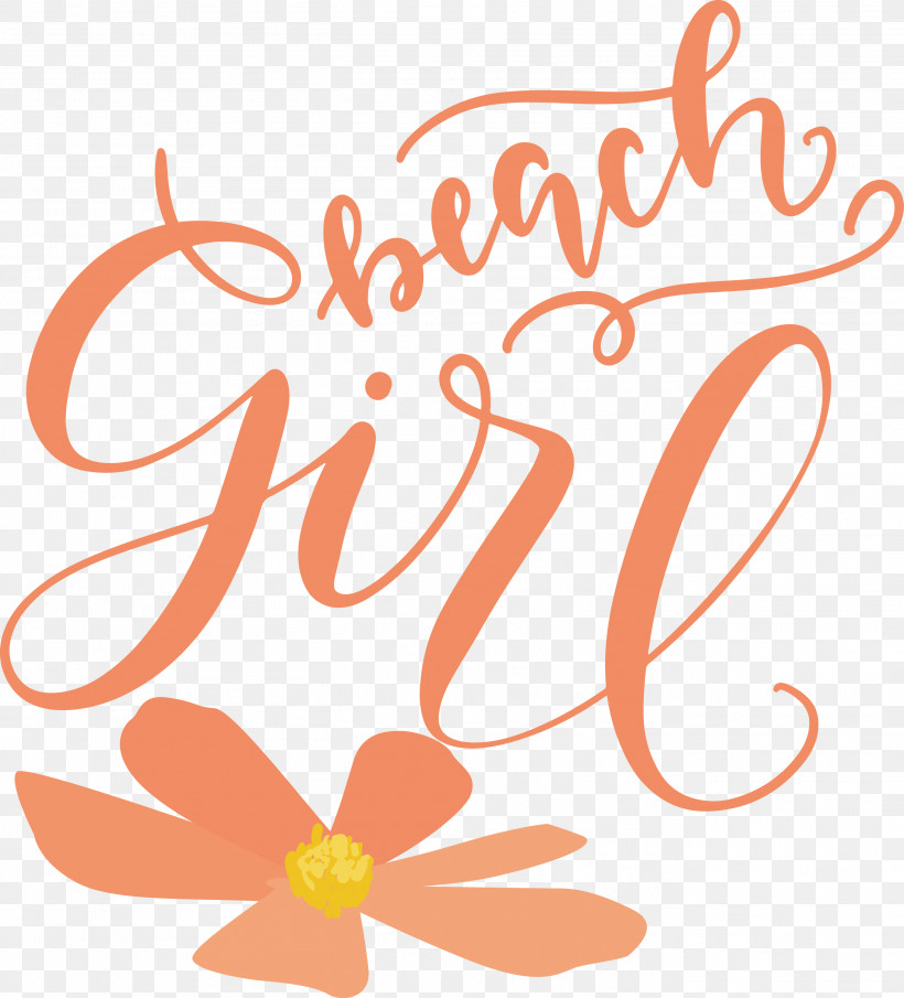 Beach Girl Summer, PNG, 2717x3000px, Beach Girl, Biology, Floral Design, Line, Logo Download Free