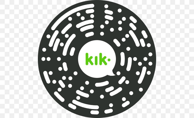 Kik Messenger QR Code Online Chat Instant Messaging, PNG, 500x500px, Kik Messenger, Android, Area, Auto Part, Brand Download Free