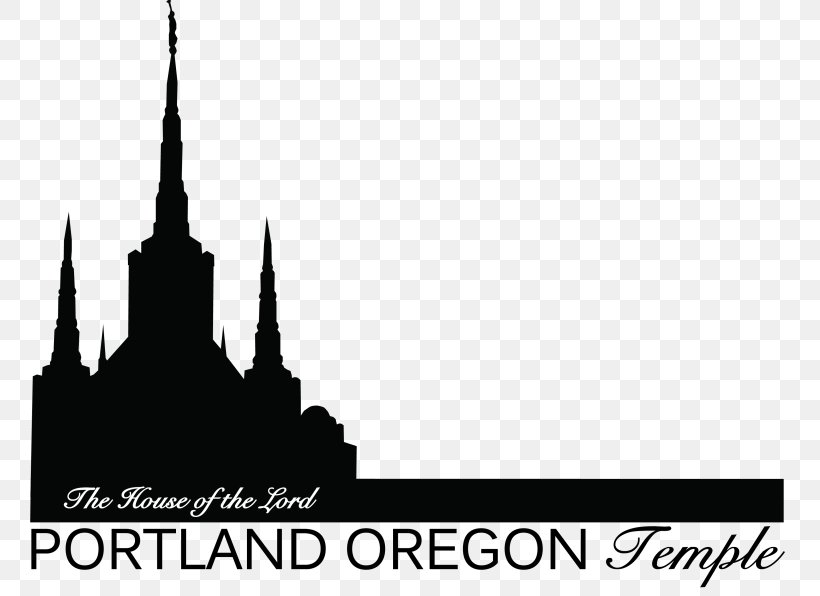 Portland Oregon Temple Latter Day Saints Temple The Church Of Jesus Christ Of Latter-day Saints, PNG, 768x596px, Portland Oregon Temple, Black And White, Brand, Landmark, Latter Day Saint Movement Download Free