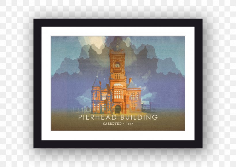 Penarth Pierhead Building Printing Poster Packaged With Love, PNG, 874x620px, Printing, Brand, Building, Cardiff, Nostalgia Download Free