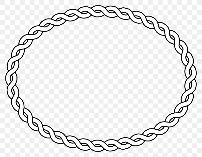 Borders And Frames Picture Frames Oval Clip Art, PNG, 3333x2592px, Borders And Frames, Area, Black And White, Body Jewelry, Braid Download Free