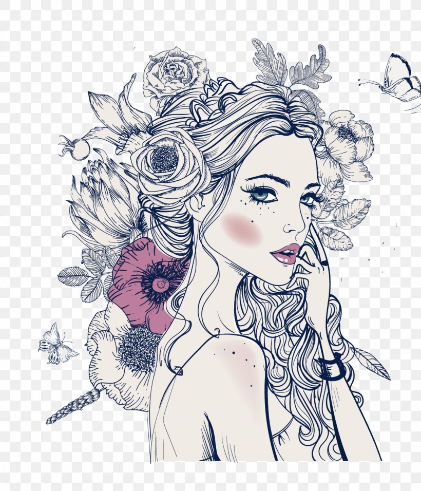 Vector Beautiful Pictures, PNG, 1120x1306px, Watercolor, Cartoon, Flower, Frame, Heart Download Free