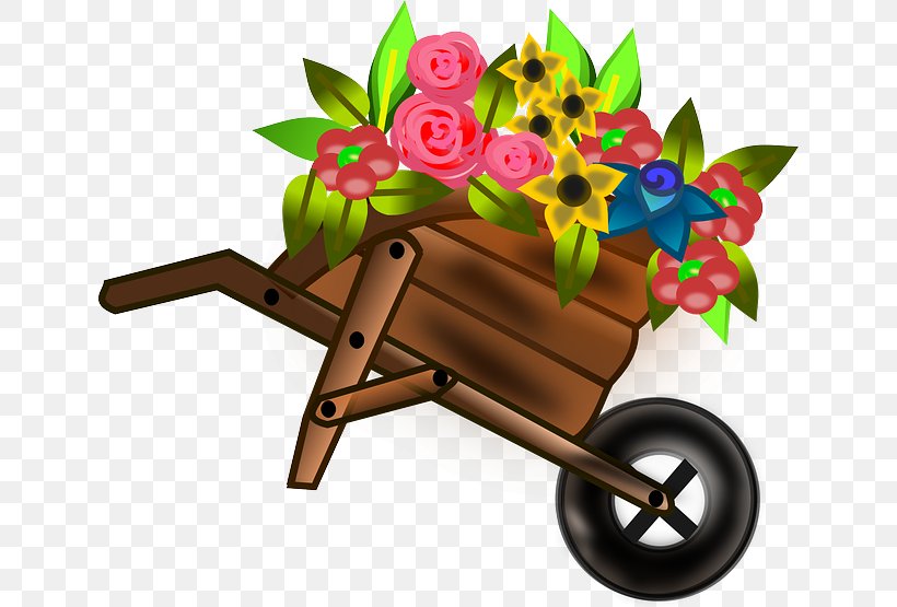 Wheelbarrow Royalty-free Clip Art, PNG, 640x555px, Wheelbarrow, Cart, Document, Flower, Flowerpot Download Free