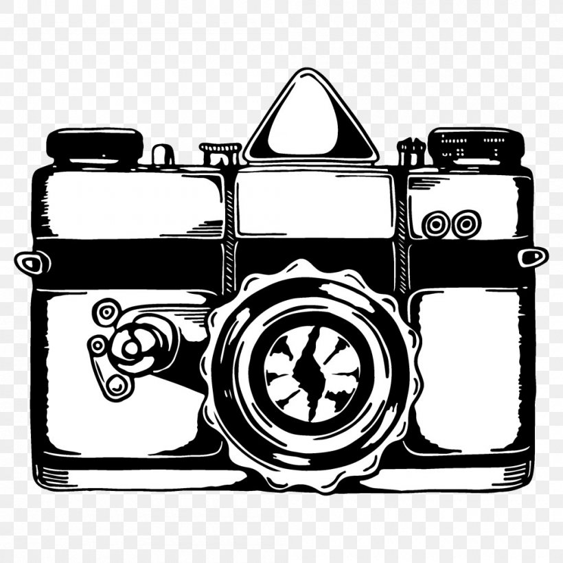 Camera Photography Illustration, PNG, 1000x1000px, Camera, Bag, Black And White, Brand, Depositphotos Download Free