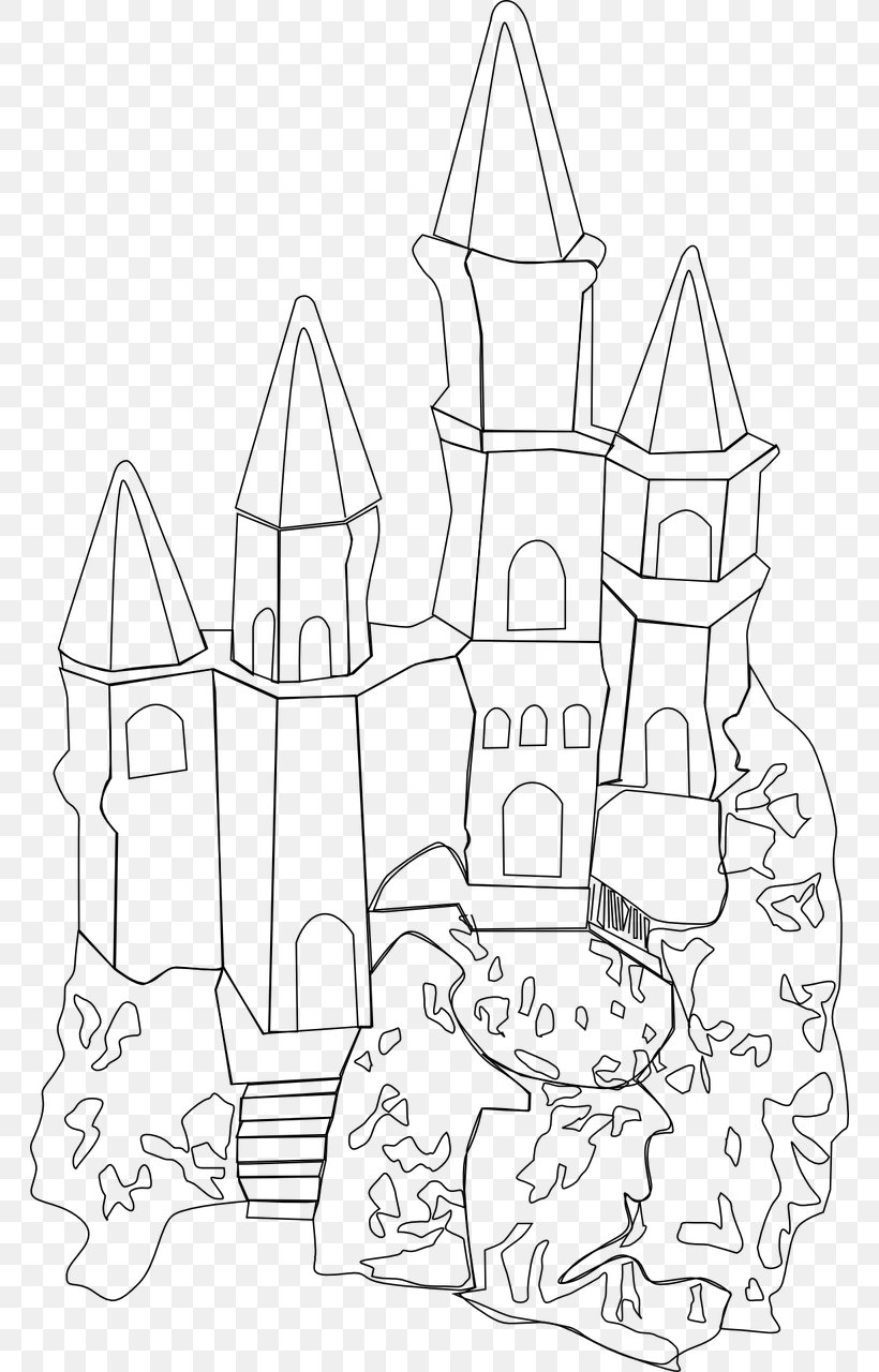 Castle Drawing Clip Art, PNG, 764x1280px, Castle, Area, Artwork, Bastille, Black And White Download Free