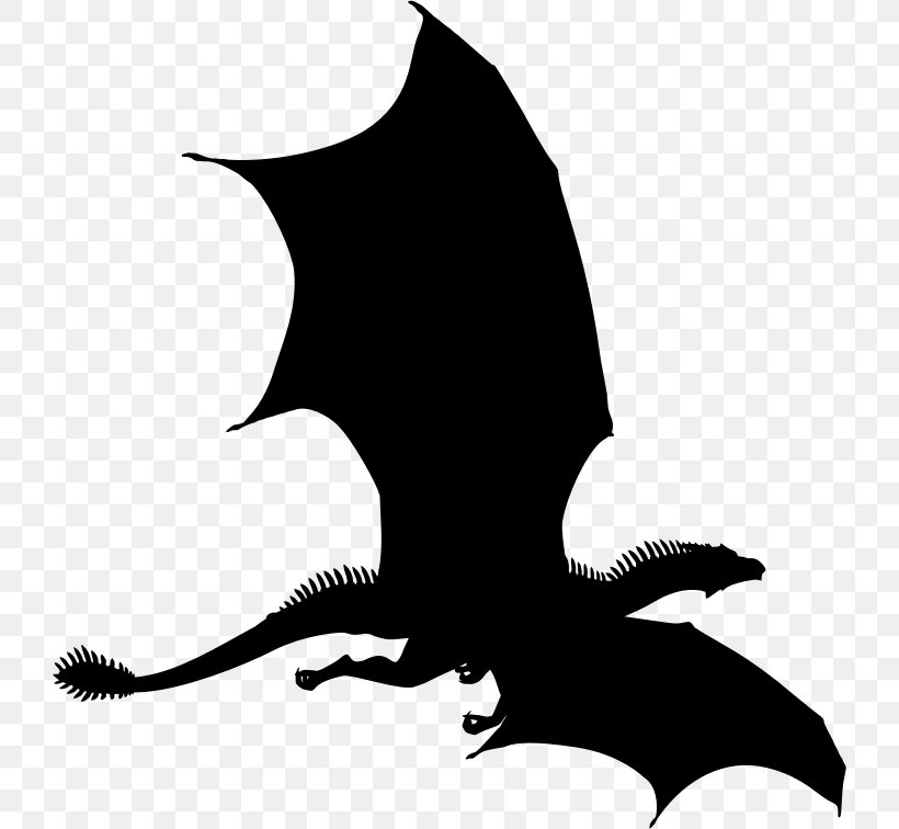 Dragon Silhouette Clip Art, PNG, 724x756px, Dragon, Beak, Black And White, Chinese Dragon, Criatura Imaginaria Download Free