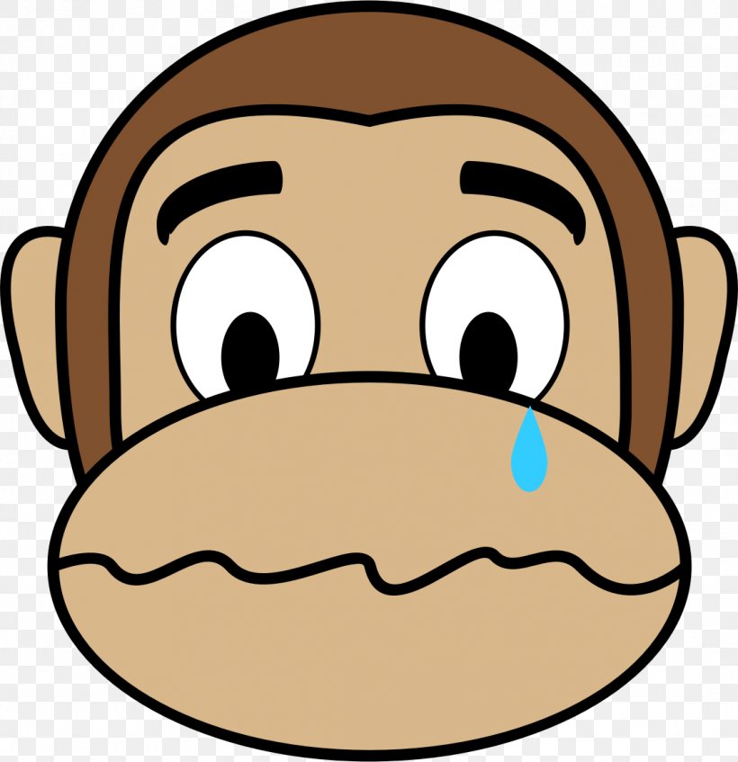 Monkey Crying Tears Clip Art, PNG, 1116x1154px, Monkey, Cheek, Crying, Emoji, Emoticon Download Free