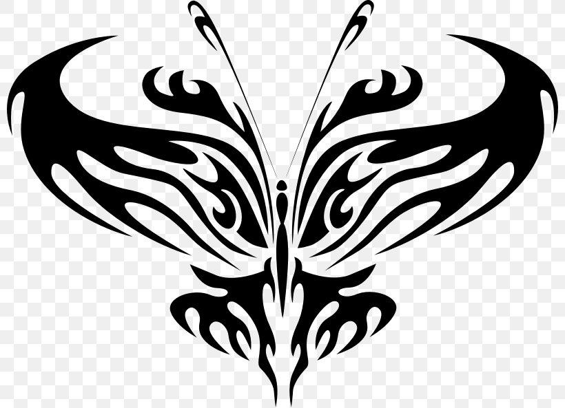 Butterfly Clip Art, PNG, 800x593px, Butterfly, Art, Black And White, Brush Footed Butterfly, Drawing Download Free