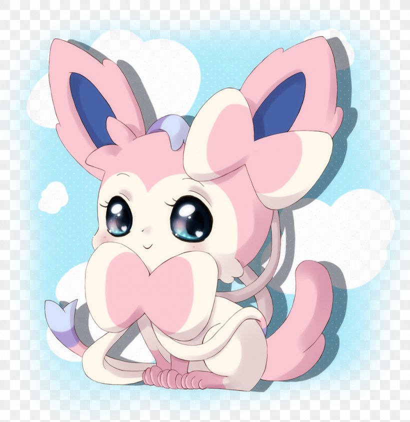 Sylveon Kavaii Pokémon Cuteness, PNG, 1000x1030px, Watercolor, Cartoon, Flower, Frame, Heart Download Free