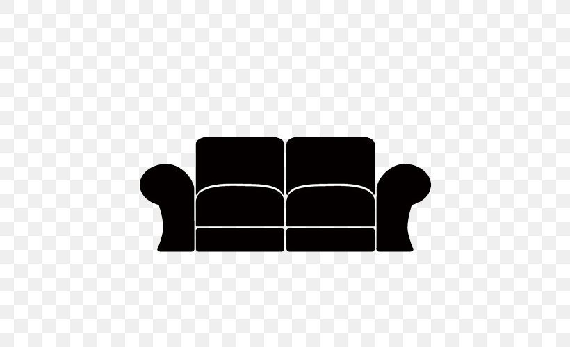 Furniture Couch, PNG, 500x500px, Furniture, Black, Black And White, Brand, Couch Download Free
