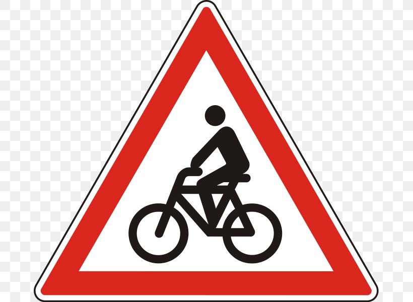 Warning Sign Traffic Sign Bicycle Cycling, PNG, 685x600px, Warning Sign, Area, Bicycle, Brand, Cycling Download Free