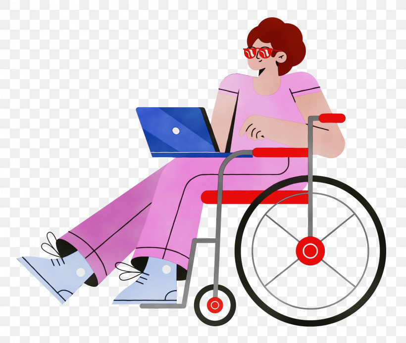 Cartoon Line Purple Behavior Play M Entertainment, PNG, 2500x2117px, Wheelchair, Behavior, Cartoon, Geometry, Human Download Free