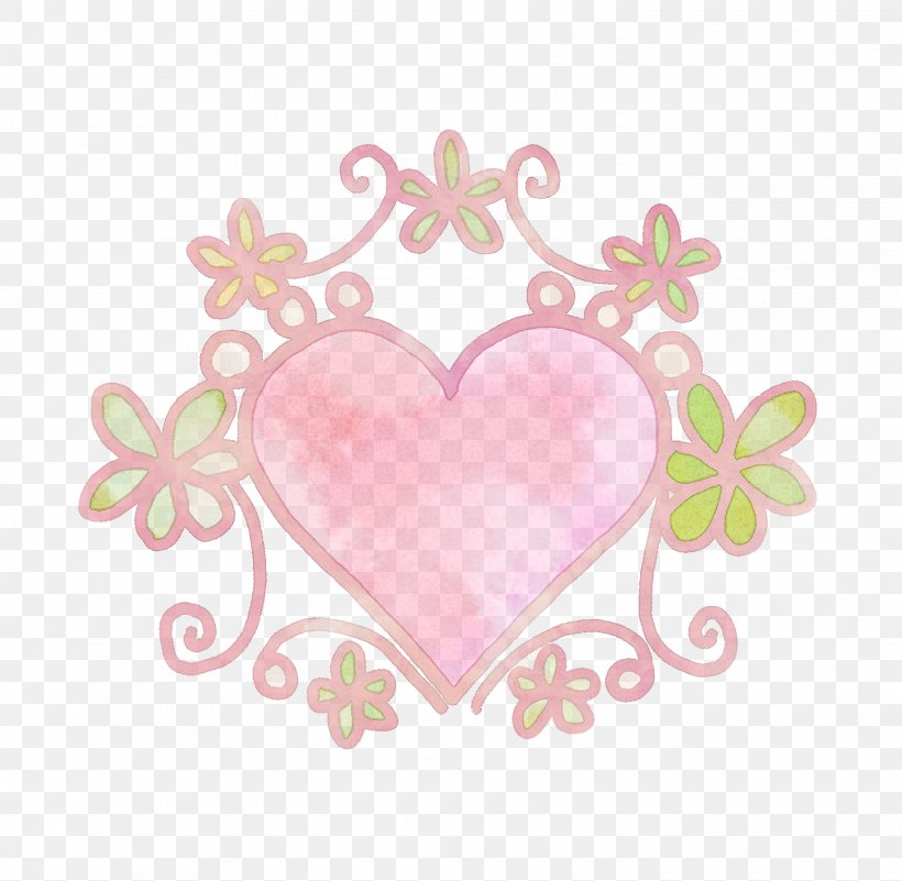Red Hand-painted Illustration Frame Heart And Flow, PNG, 1440x1407px, Watercolor Painting, Color, Computer Font, Flower, Heart Download Free
