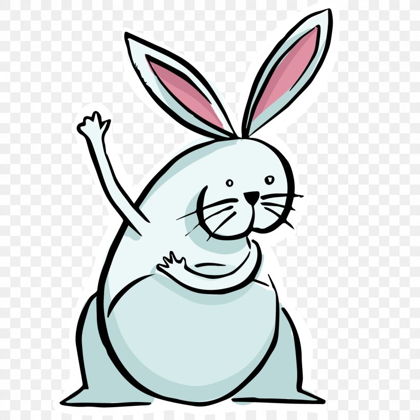 Easter Bunny Domestic Rabbit European Rabbit Cartoon, PNG, 1501x1500px, Easter Bunny, Area, Art, Artwork, Black And White Download Free