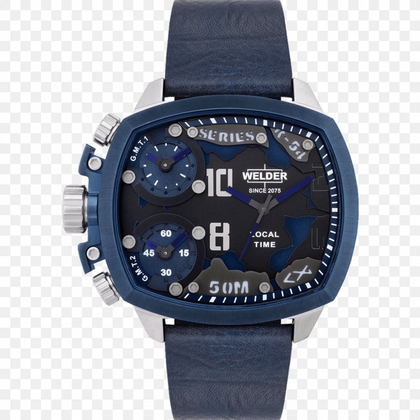 Watch Strap Welder Clock Stainless Steel, PNG, 1024x1024px, Watch, Brand, Clock, Clothing Accessories, Cobalt Blue Download Free