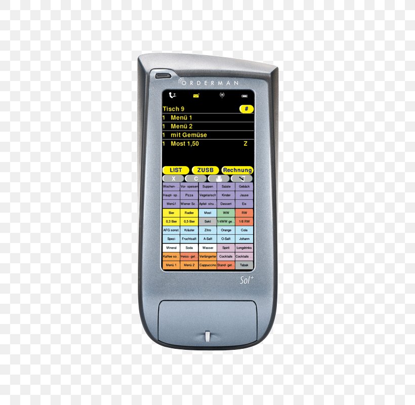 Feature Phone Orderman Computer Software Kassensystem Smartphone, PNG, 552x800px, Feature Phone, Bar, Britse Pub, Cellular Network, Communication Device Download Free