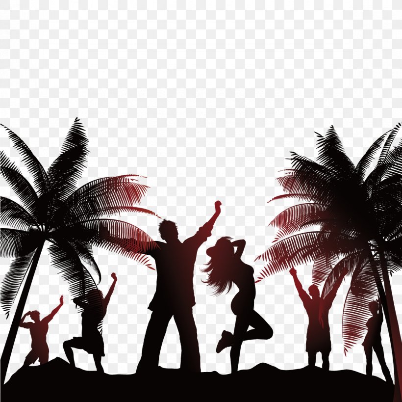 Beach Party Stock Photography Illustration, PNG, 1181x1181px, Beach, Beach People, Party, Royalty Free, Silhouette Download Free