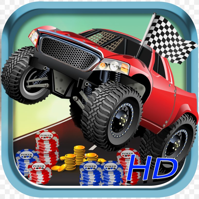Tire Radio-controlled Car Monster Truck Climb Hill 4x4, PNG, 1024x1024px, Watercolor, Cartoon, Flower, Frame, Heart Download Free