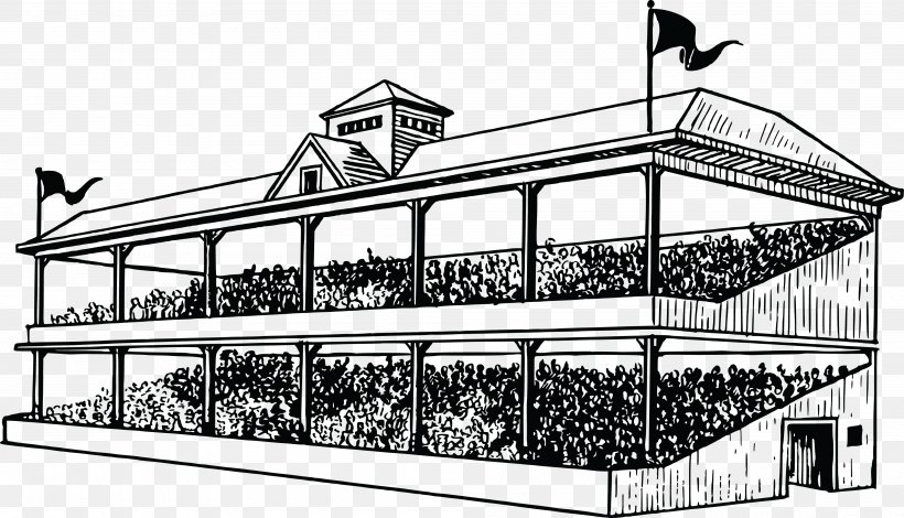 Drawing Grandstand Line Art Clip Art, PNG, 4000x2295px, Drawing, Black And White, Facade, Grandstand, Home Download Free