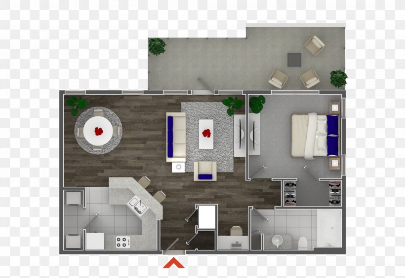 Studio Apartment Floor Plan Bedroom House, PNG, 2048x1411px, Apartment, Architectural Plan, Architecture, Bedroom, Duplex Download Free