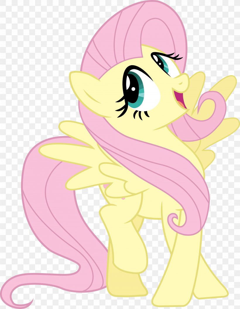 Fluttershy Twilight Sparkle Pinkie Pie Rainbow Dash Pony, PNG, 4247x5451px, Watercolor, Cartoon, Flower, Frame, Heart Download Free