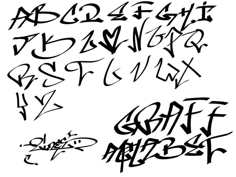 different graffiti styles alphabet