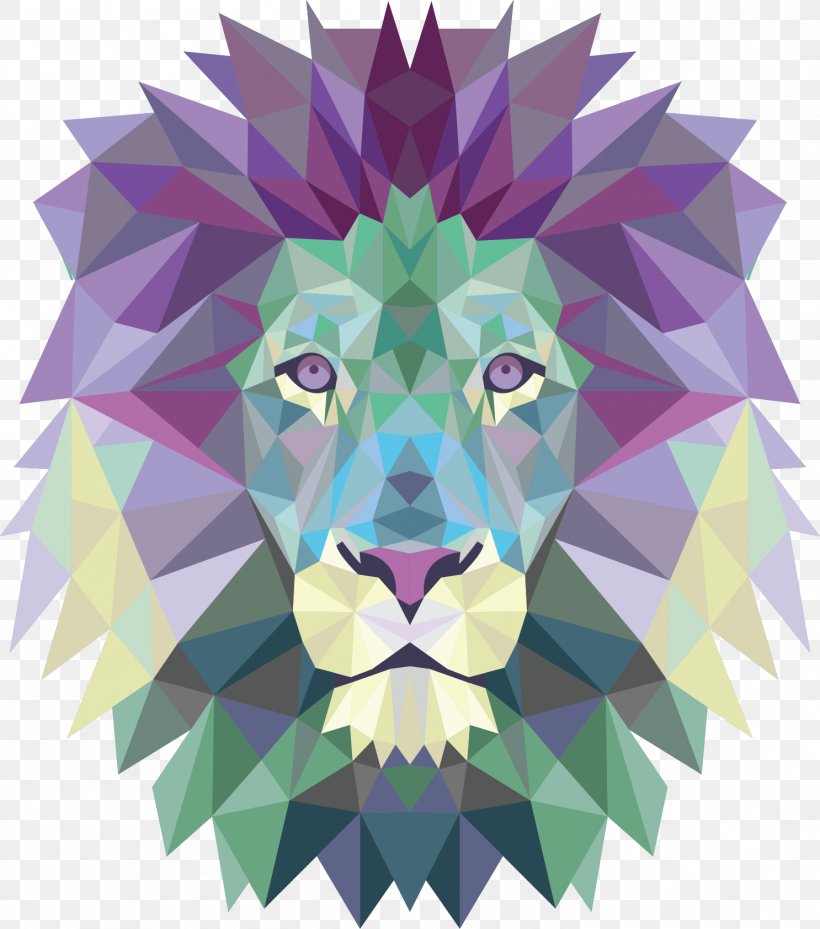 Lion T-shirt Geometry Poster Canvas, PNG, 1486x1684px, Lionhead Rabbit, Art, Big Cats, Carnivoran, Cat Like Mammal Download Free