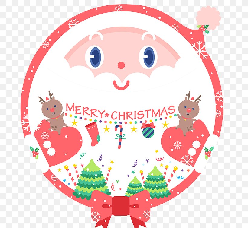 Santa Claus Ribbon Christmas Ornament, PNG, 738x756px, Santa Claus, Area, Art, Christmas, Christmas Decoration Download Free