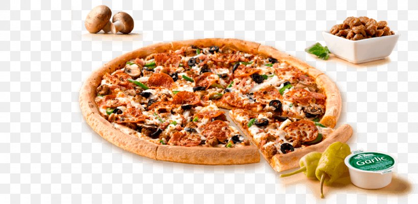 California-style Pizza Sicilian Pizza Papa John's Pizza Delivery, PNG, 1000x489px, Californiastyle Pizza, Appetizer, California Style Pizza, Cuisine, Delivery Download Free